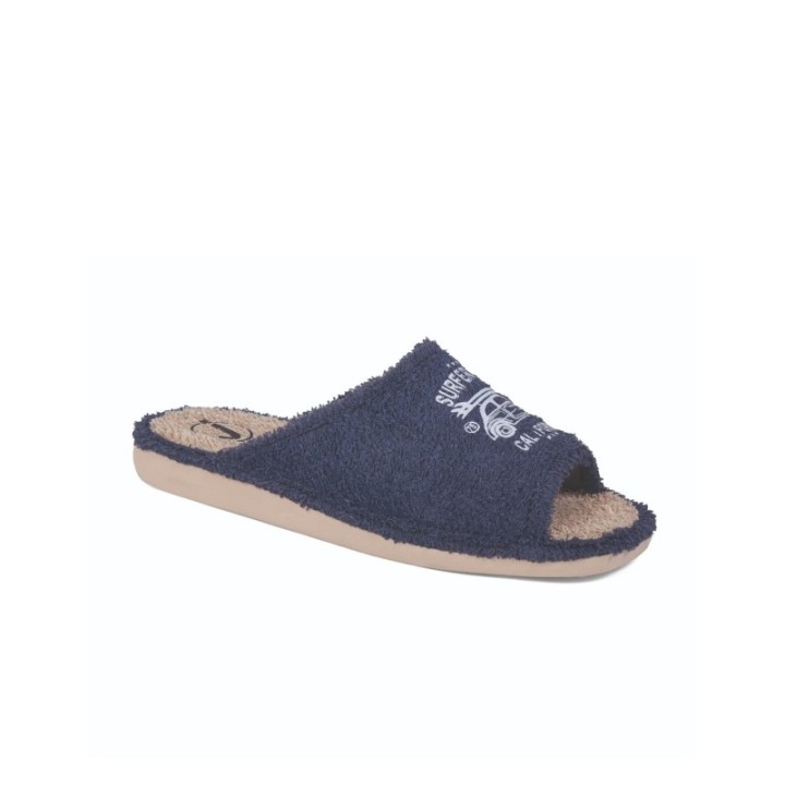 Zapatillas de casa verano hombre puntera abierta Surfer road color tejano