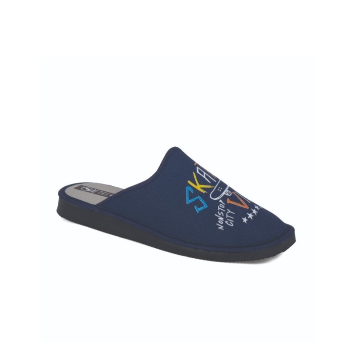 Zapatillas de casa verano hombre puntera cerrada Skate vibes color marino