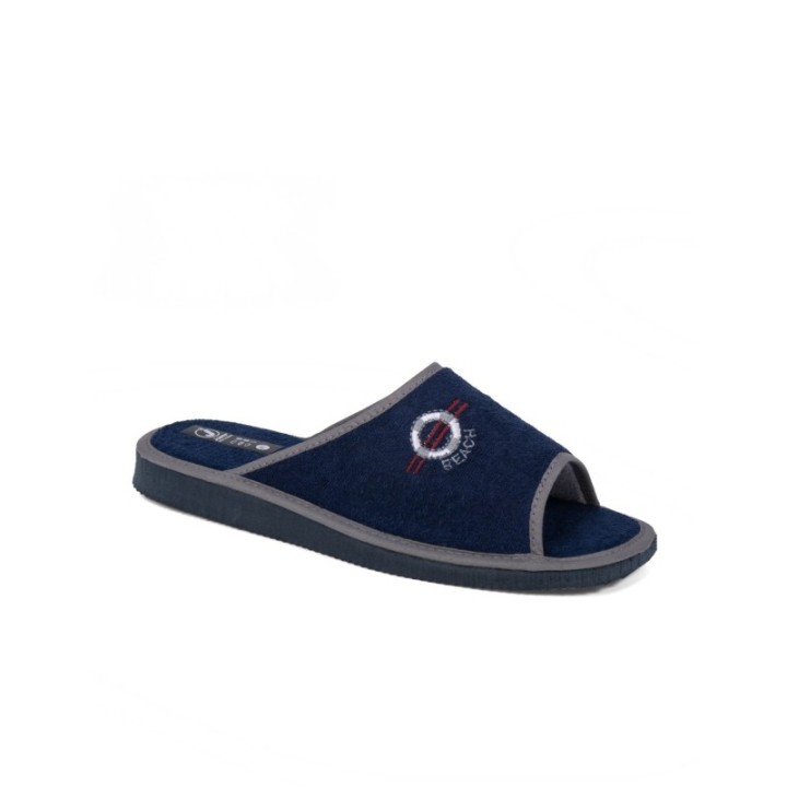 Zapatillas de casa verano hombre puntera abierta Beach color marino