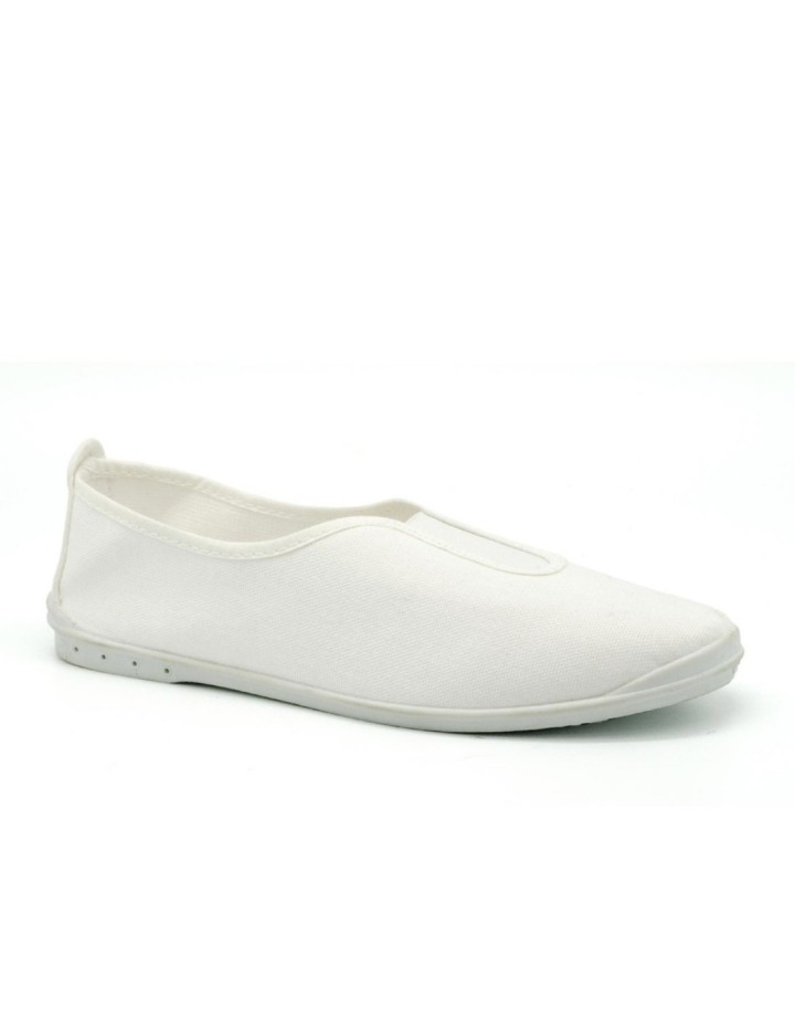 Zapatillas con elástico color blanco