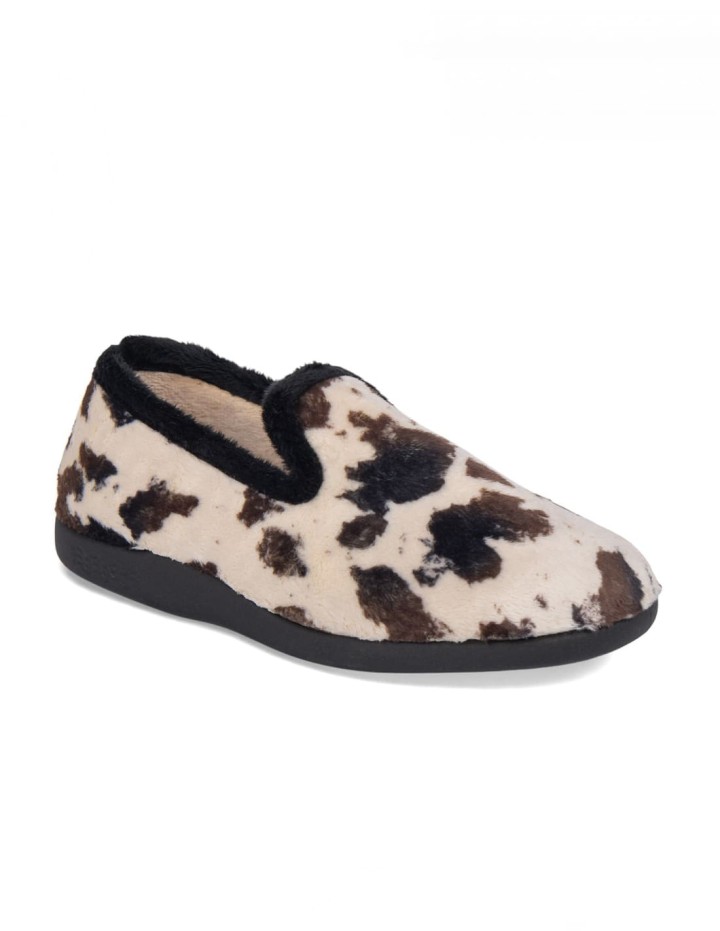 Zapatillas de casa cerradas cómodas estampado animal