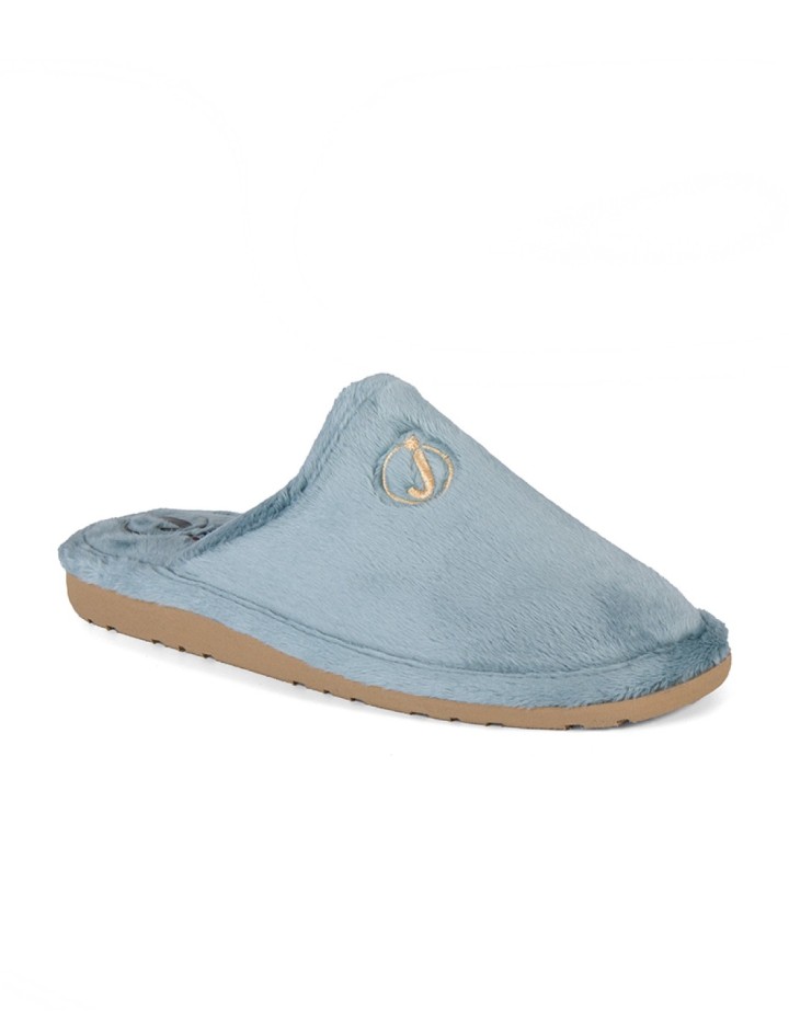 Zapatillas de casa abiertas para mujer color aguamar