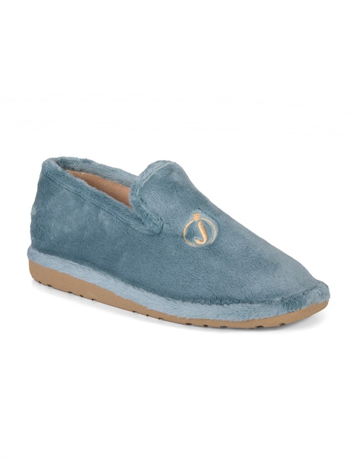 Zapatillas de casa cerradas para mujer color aguamar