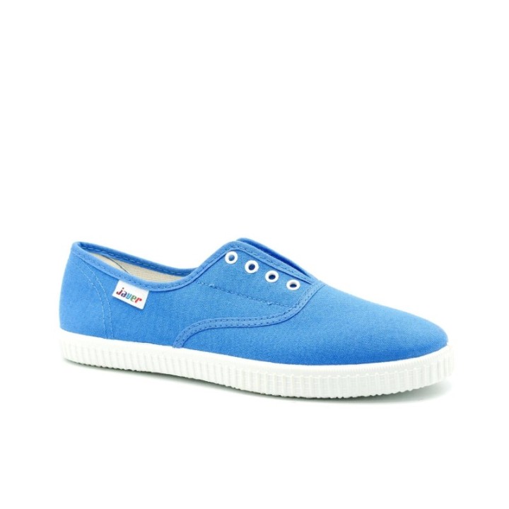 Zapatillas lona sin cordones color royal