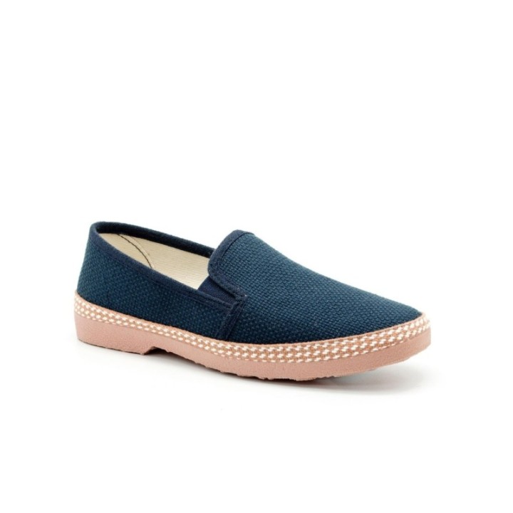 Zapatos con trenza y vulcanizado color marino