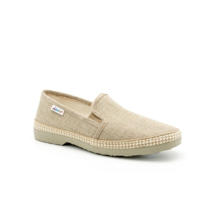 Zapatos con trenza y vulcanizado color beige