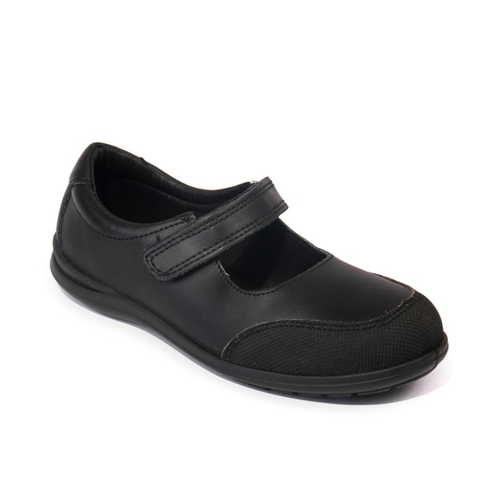 Zapatos Colegio Velcro Negro 7-2