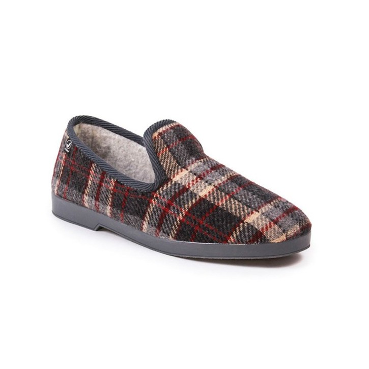 Zapatillas de casa cerradas cuadros