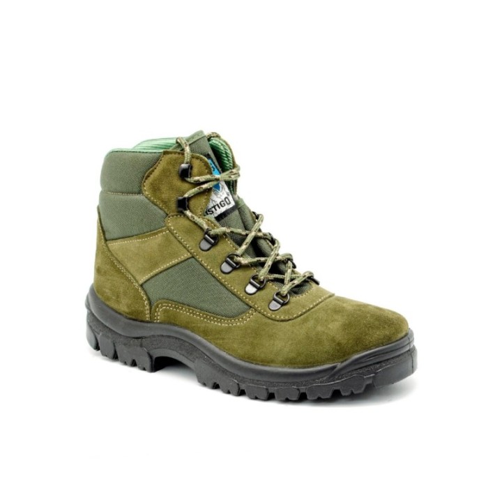 Botas trekking altas serraje color verde