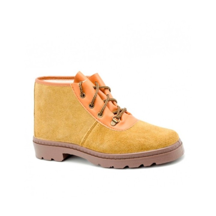 Botas de trabajo con cordones color tabaco