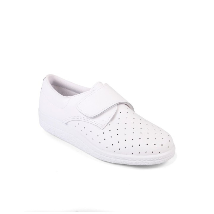 Zapatillas anatómicas con velcro color blanco