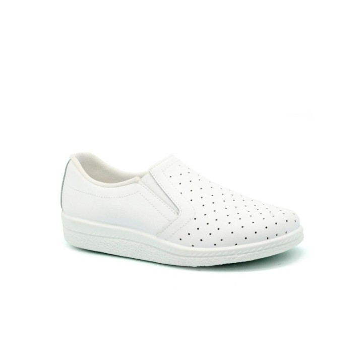 Zapatillas anatómicas con elástico color blanco