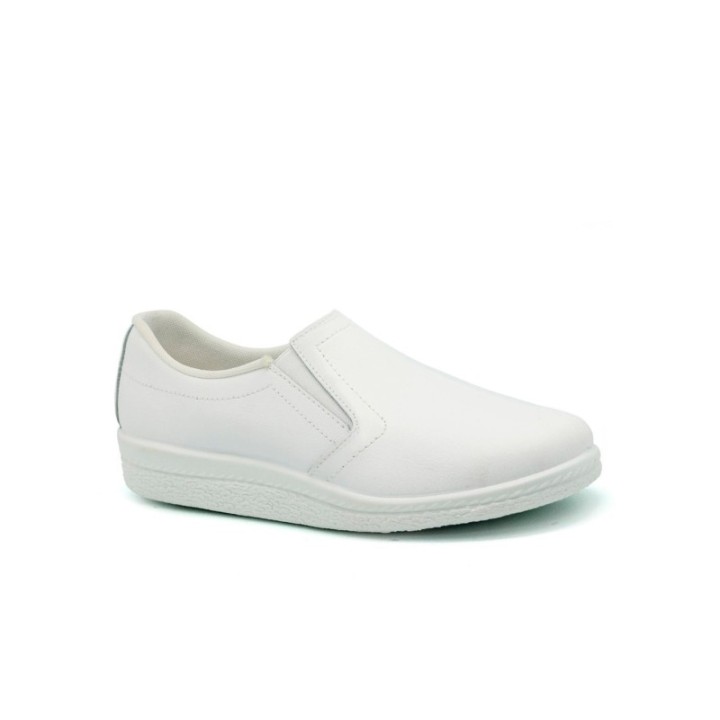 Zapatillas anatómicas con elástico color blanco