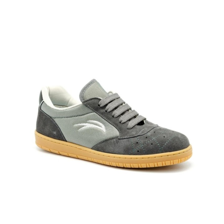 Zapatillas deportivas con cordones color gris