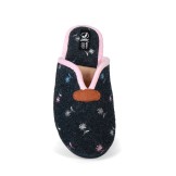 Zapatillas casa abiertas confort azul marino