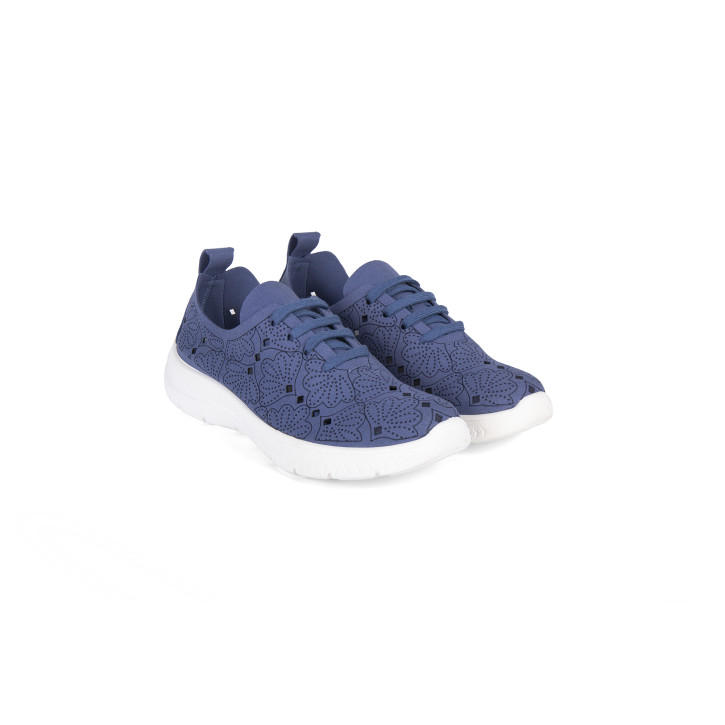 Zapatillas color jeans con cordones