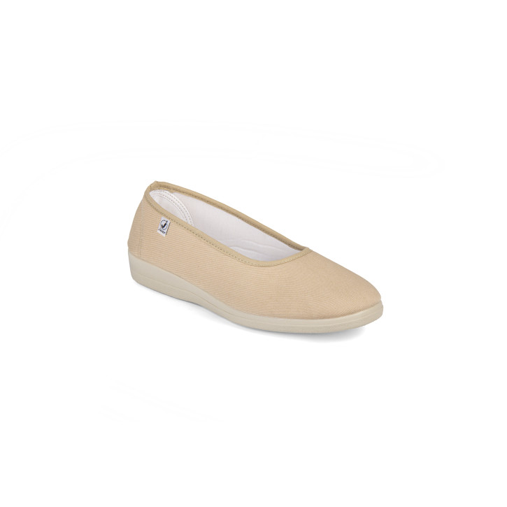 Zapatilla color beige lona