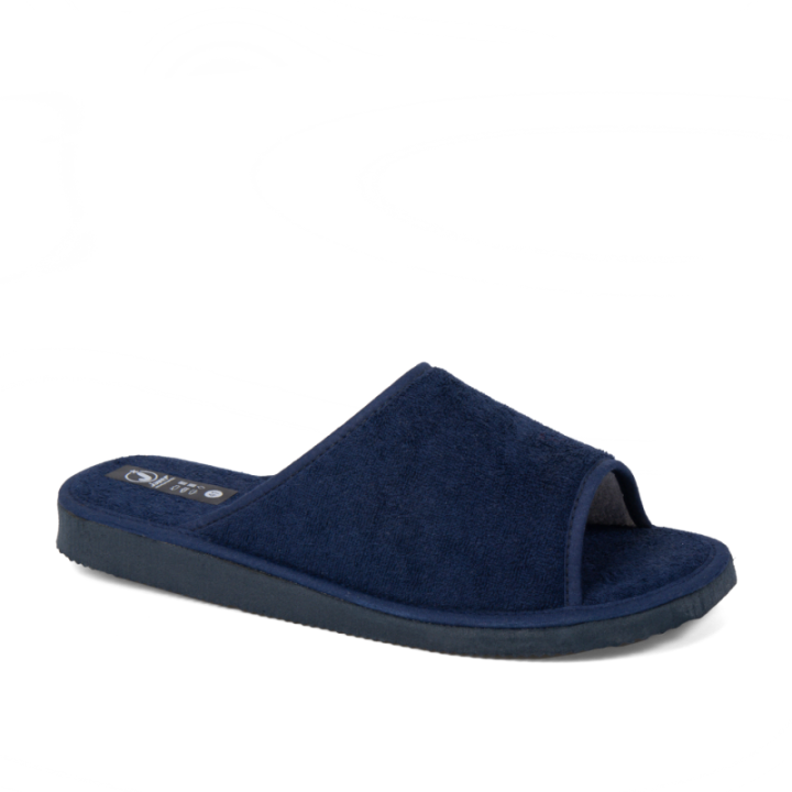 Zapatillas casa suaves abierta color marino