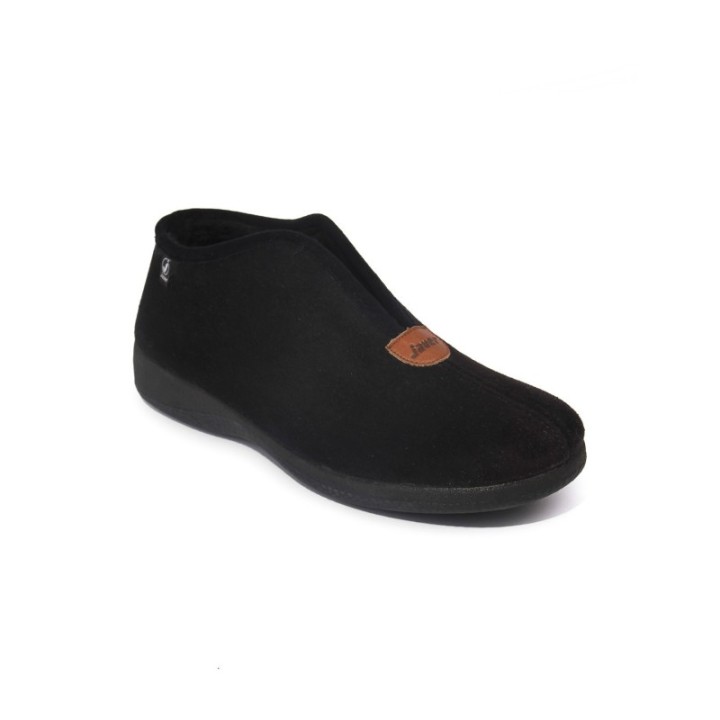 Zapatillas de casa negras botín