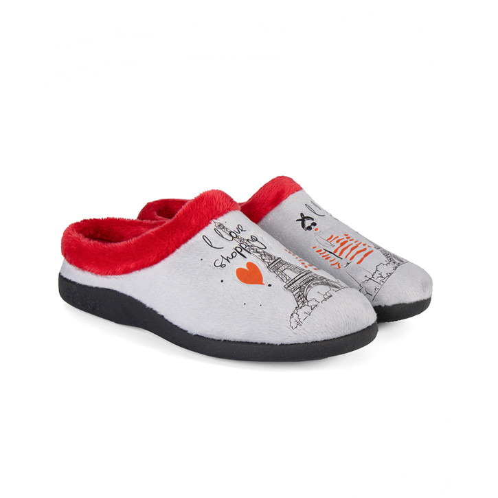 Zapatillas Gris Mujer 26-185