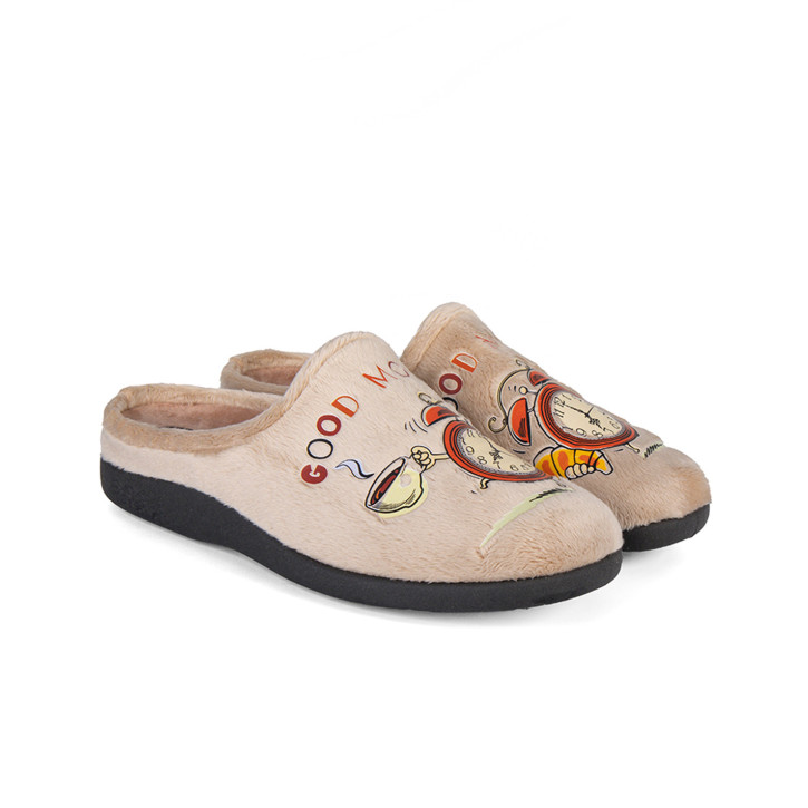 Zapatillas Beige Mujer 26-199