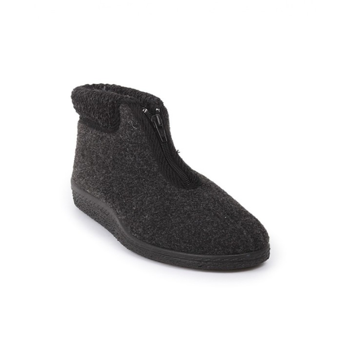 Zapatillas de casa tipo Botas Lana virgen color negro