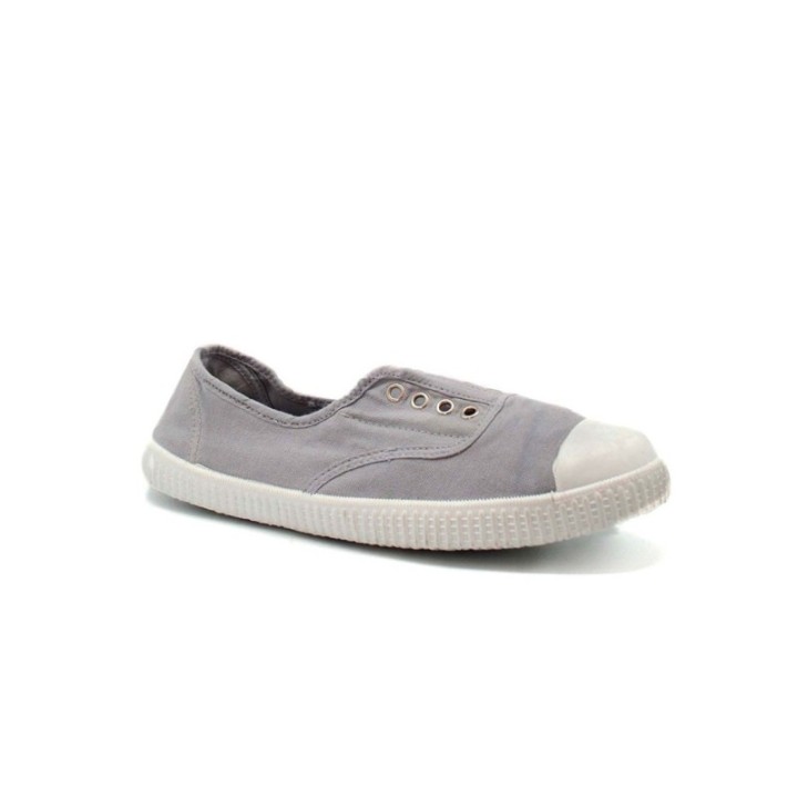Zapatillas material Orgánico puntera blanca color gris