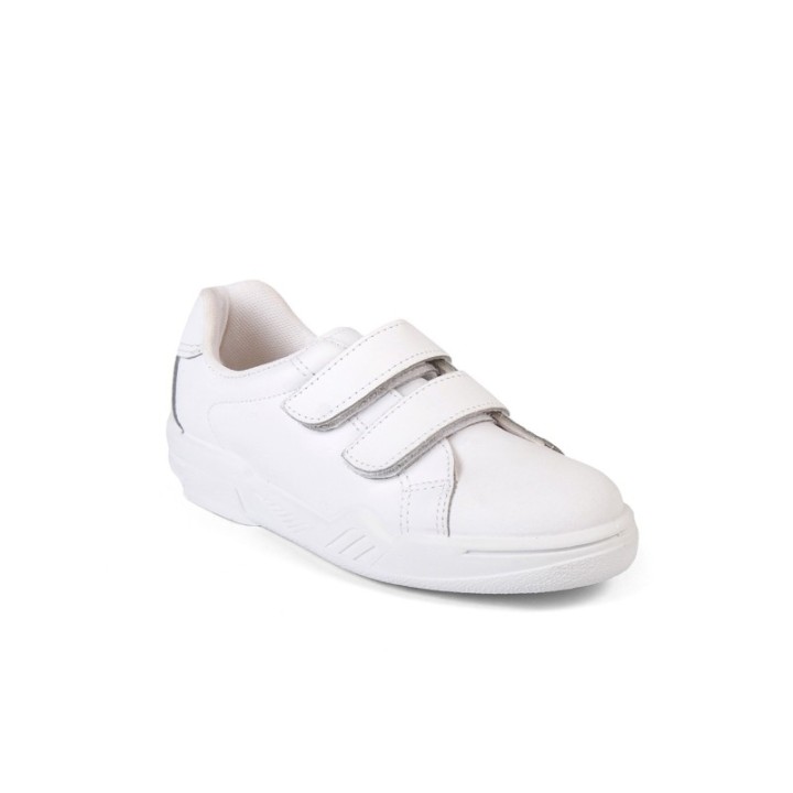 Zapatilla deportiva con cierre de velcro color blanco