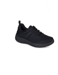 Zapatillas color negro con cordones