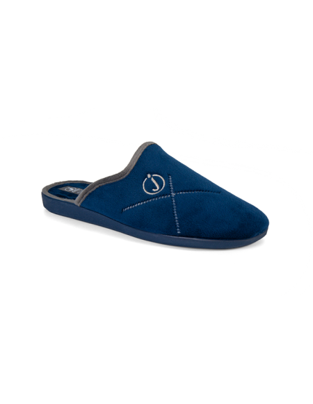 Zapatillas casa abiertas AZUL dibujo