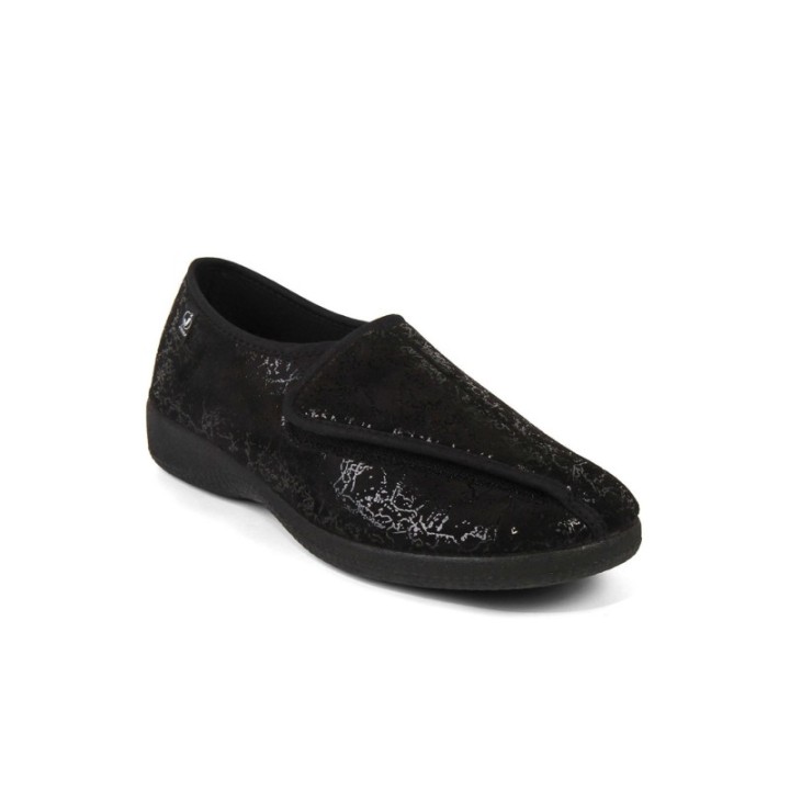 Zapatillas de casa velcro negra