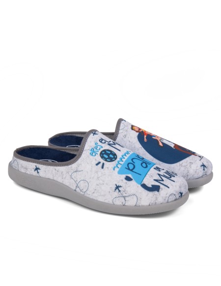 Zapatillas casa gris Eres el mejor papá del mundo
