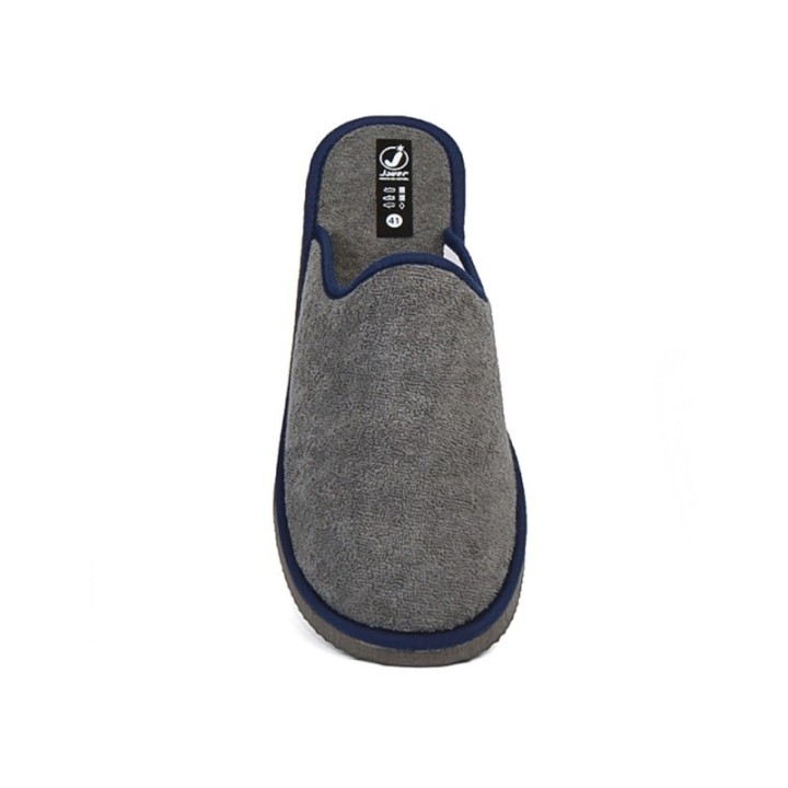 Zapatillas de casa bordadas extra cómodas color gris
