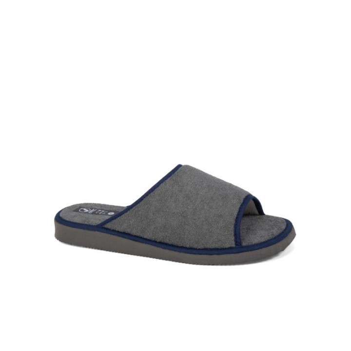 Zapatillas casa bordada gris