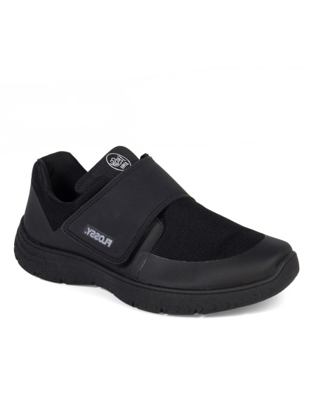 Zapatillas deportivas cómodas cierre velcro negras