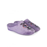 Zapatillas de casa abiertas color lila
