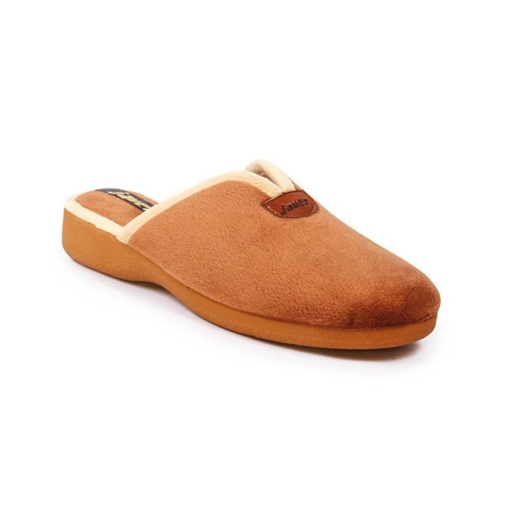 Zapatillas de casa abiertas confort y calidez color ocre