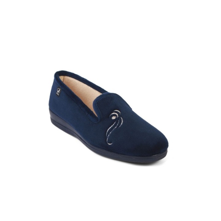 Zapatillas de casa marino aterciopelada