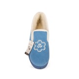 Zapatillas casa azulina cerradas de lana