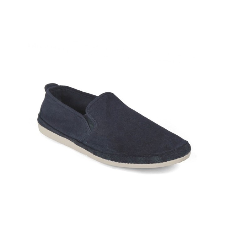 Zapatilla lona con elástico color marino