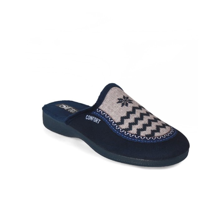 Zapatillas casa abiertas confort marino