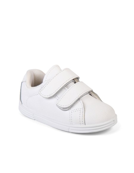 Zapatillas deportivas con cierre de velcro blancas