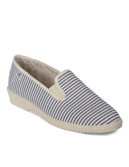 Zapatilla rayas color marino