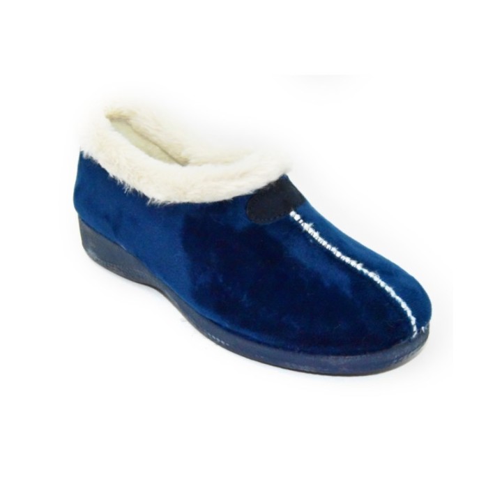 Zapatillas casa cerradas confort marino