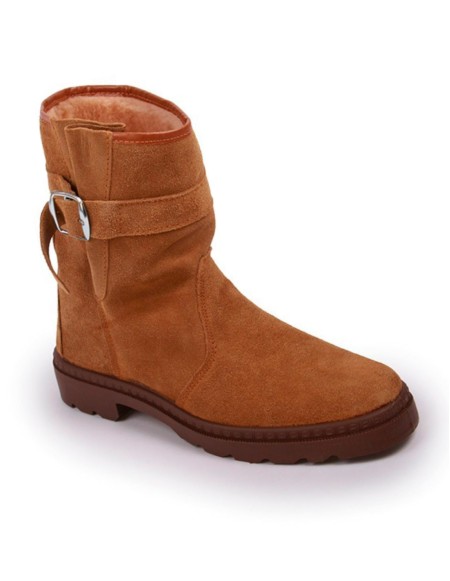 Botas lisas con hebilla