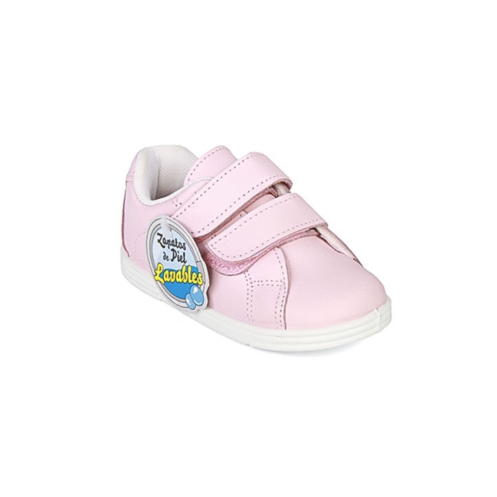 Zapatillas deportivas en color rosa  con cierre de velcro rosas