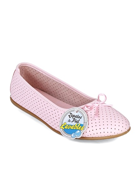 Francesitas piel en rosa con lacito