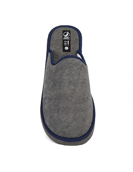 Zapatillas casa bordada extra suave gris