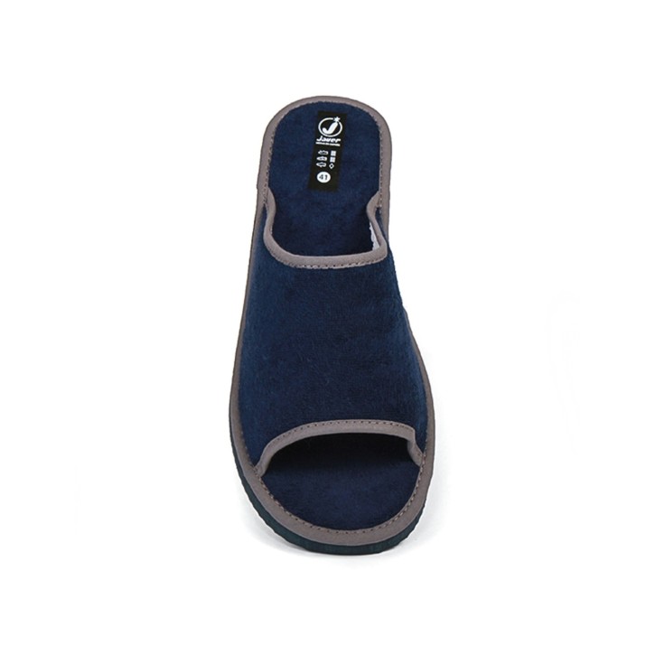 Zapatillas casa bordada marino