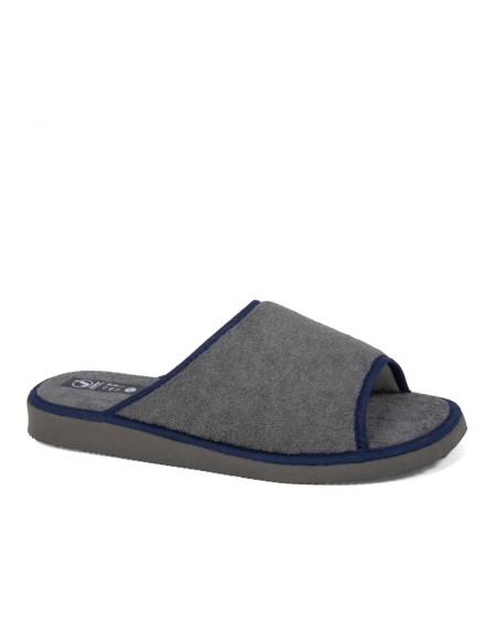 Zapatillas casa bordada gris